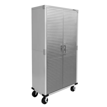 Seville Classics UltraHD Rolling Storage Cabinet, Granite, 36" W x 18" D x 72" H