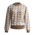 thumbnail image 4 of Qertyioot Chandails à Enfiler pour Femmes, Chandail Mince Décontracté Uni Coupe Ample Chandail Col Rond, 4 of 6