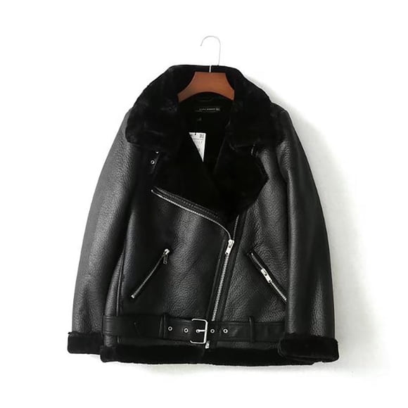 EGNMCR Womens Faux Leather Jacket, Long Sleeve Hoodless Faux Leather Outwear & Jackets, Fashion Women Solid Stand-up Collar Cardigan Down Jacket Outerwear Padded Coat Women Coat