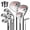 Pink, variant on Costway 9 PCS Women's Complete Golf Club Set Right Handed with 460cc Alloy Driver Irons Pink