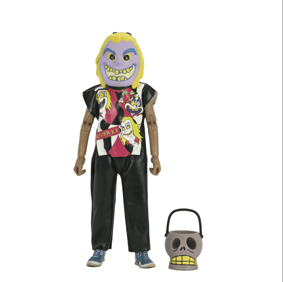 NECA Beetlejuice Animated Series: Ben Cooper Beetlejuice Clothed Figure with Skull Bucket (6")