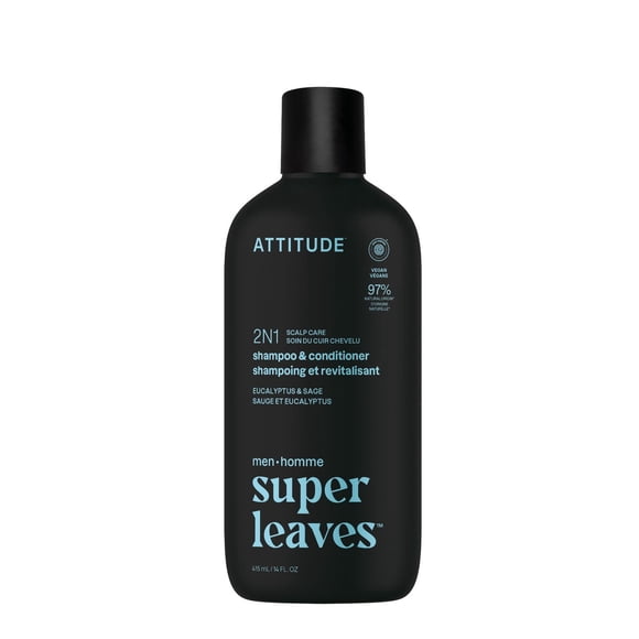 ATTITUDE super leaves, 2-in-1 Shampoo & Conditioner Scalp care, Eucalyptus & Sage