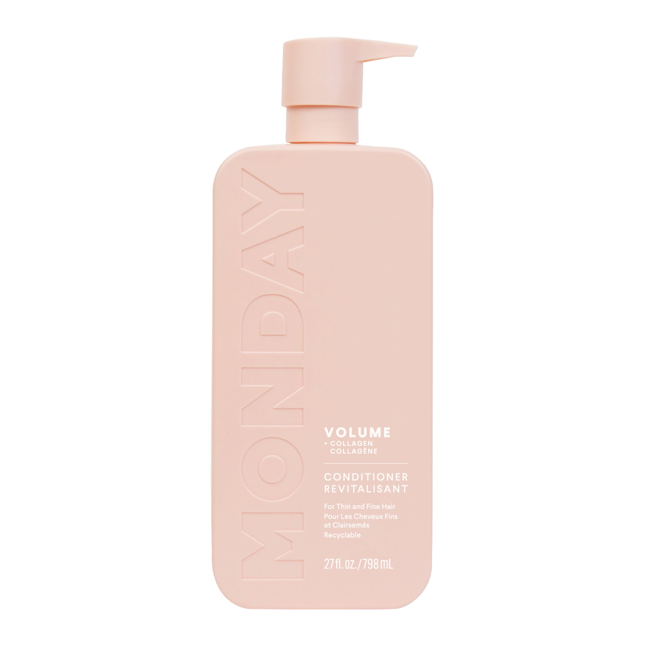 MONDAY Haircare Revitalisant VOLUME avec Collagène Hydrolysé, Huile de Coco, Beurre de Karité & Huile de Macadamia pour Cheveux Clairsemés, Fins & Plats