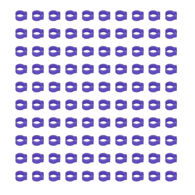 100 Pcs Anneaux de Jambe de Pigeon 8 mm Faciles à Identifier Réutilisables Légers Durables Fournitures pour Volaille