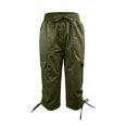 thumbnail image 4 of QATAINLAV Pantalon Capri pour Femme Pantalon de Randonnée Été Extérieur Athlétique Jogger Cargo Pantalon de Survêtement Uni Décontracté Athlétique Pantalon Court avec Poches Liquidation Vert Armée TG, 4 of 8