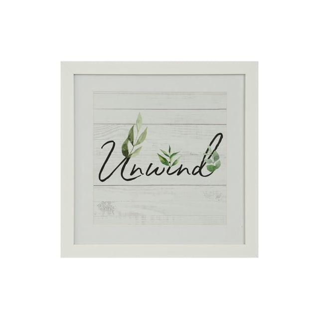 HOMETRENDS Art Mural Encadré, Centré à l'Avant, 12 Po x 12 Po, Ensemble d'Impressions Carrées sous Verre avec Cadre Mince et Léger et Passe-Partout Intérieur, Prêt à Accrocher comme Pièce d'Accent sur un Manteau de Cheminée, dans un Salon Ou sur un Mur d'Entrée; Utilisé Souvent pour de Petits arrangements de Galerie.