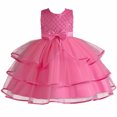 thumbnail image 1 of Penkiiy Robe Sans Manches Brodée en Maille pour Filles, Robe de Princesse Décontractée pour Filles 9-10 Ans Rose Vif en Solde, 1 of 9