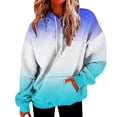 thumbnail image 1 of Timegard Sweatshirts for Women Plus Size Zipper Hoodies Pullover Gradient Color Fall Casual Loose Tops, 1 of 4