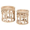 thumbnail image 1 of Baxton Studio Ensemble de Tables d'Appoint Gigognes 2 Pcs en Rotin Brun Naturel Moderne Bohème, 1 of 5
