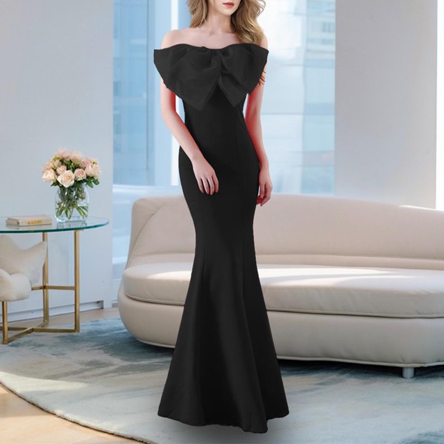 UPPADA Wedding Guest Dresses for Women One Shoulder Ruched Formal Evening Dress Wrap Ruffle Hem Dress Halter Bodycon Maxi Dress High Waist Party Prom Gown Cocktail Dress Clearance on sale