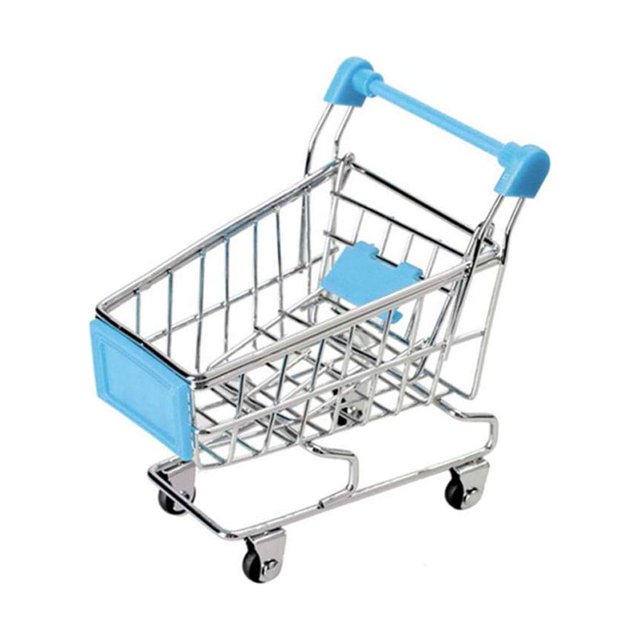 Jouets de Simulation Mini Chariot de Magasinage pour Bébés et Enfants, Chariot à Main, Panier de Rangement de Supermarché, Chariot Jouet