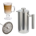 thumbnail image 4 of Coffee Pot, French Press Stainless Steel Coffee Pot Hand Brewed Coffee Tea Maker Tea Maker and Milk Maker for Home (1000ML), 4 of 9