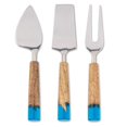 thumbnail image 1 of Abbott Collections AB-36-RIVIERE-CHEESE 6.5 in. Outils à Fromage avec Manche à River&44; Bleu - Lot de 3, 1 of 1