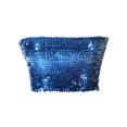 thumbnail image 1 of Haut Tube Bandeau Court Sans Bretelles Extensible pour Femmes à Paillettes Brillantes pour Fête, 1 of 1