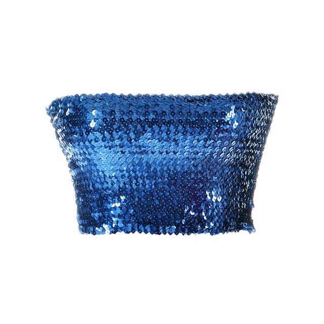 Haut Tube Bandeau Court Sans Bretelles Extensible pour Femmes à Paillettes Brillantes pour Fête