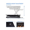 thumbnail image 4 of Rocelco 32" Height Adjustable Standing Desk Converter BUNDLE - Sit Stand Computer Workstation Riser with Anti Fatigue Mat - Dual Monitor Retractable Keyboard Tray Gas Spring  (Black), 4 of 9