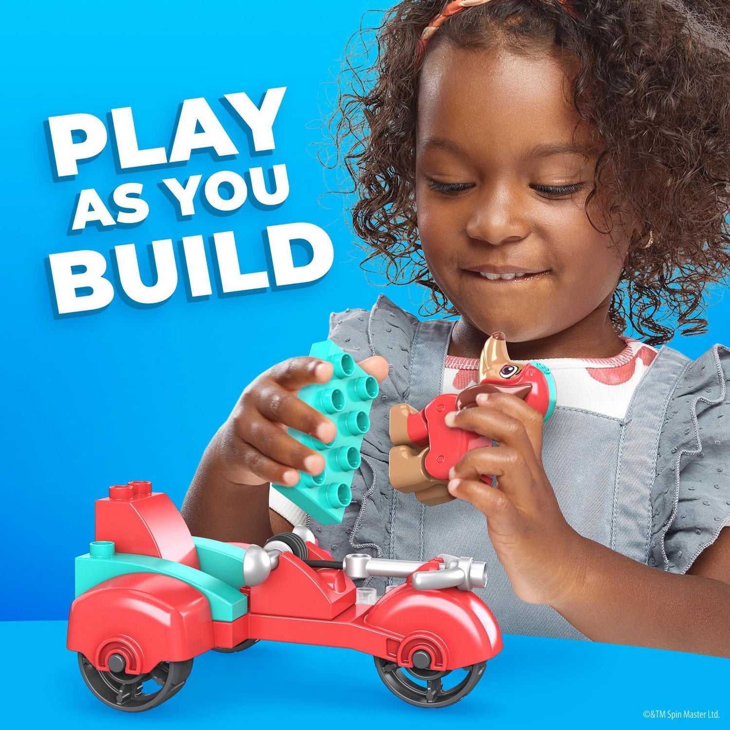 Mega Bloks PAW Patrol Liberty's City Scooter GYH94, Building Toys for Toddlers - 10 Blocks