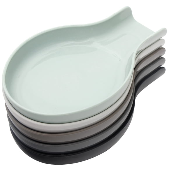 Youngever Lot de 5 Repose-Cuillères en Plastique, Porte-Ustensiles de Cuisine, Porte-Cuillères en Plastique (Couleur Urbaine)