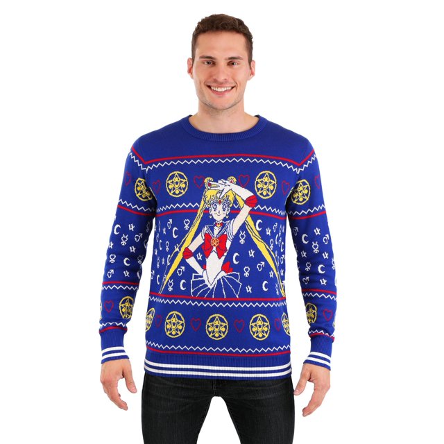 Sailor Moon Fair Isle Adult Ugly Christmas Sweater