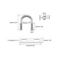 thumbnail image 2 of Unique Bargains Round U-Bolts 3 Sets 45mm Inner Width 78mm Length M12 with Nuts and Plates, 2 of 5