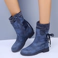 thumbnail image 1 of LSLJS Women's Mid-Calf Winter Snow Boots New Woolen Yarn Snow Back Strap Plus Size Shoes Outdoor Walking Boots, 1 of 8