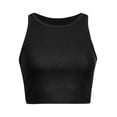 thumbnail image 5 of Hauts Courts Unis Débardeur pour Femme Couleur Sans Manches Col Rond Blouse pour Femme, 5 of 5