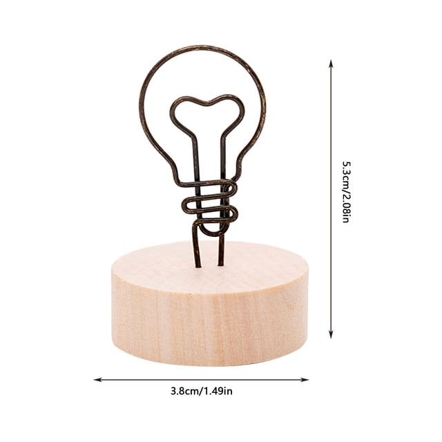 pdqouc Wooden Card Holders Wire Shape Table Photo Holder for Wedding Party Gatherings office Desk Versatile Desk Accessory for a touch of Class and Organization