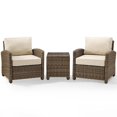 thumbnail image 3 of Afuera Living Ensemble Moderne de Conversation pour Patio en Osier de 3 Pcs, Brun et Sable, 3 of 6