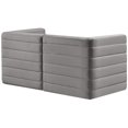 thumbnail image 4 of Meridian Furniture Quincy Canapé Modulaire en Velours Gris, 4 of 27