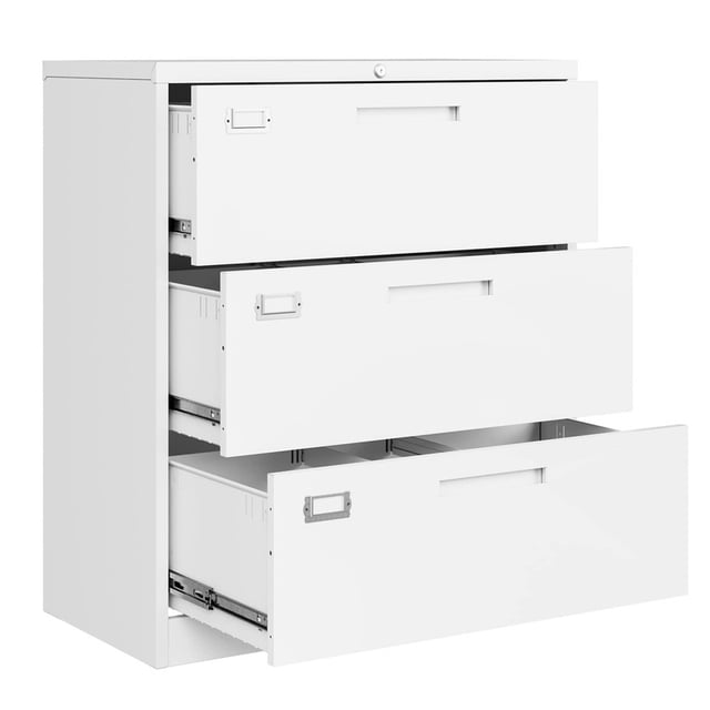 STANI Lateral File Cabinets,3 Drawer Metal Filing Storage Vertical Cabinets,Home Office Furniture for Organization Hanging Letter/Legal/F4/A4