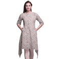 thumbnail image 1 of Bimba Mélange Rose Chat et Tour Eiffel Kurtas pour Femmes Ethniques Imprimés Asymétriques Hauts d'Été pour Femmes XXX-Large, 1 of 6
