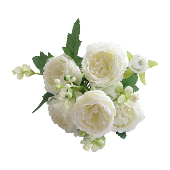 yulier Peonies Artificial Flowers, Artificial Peony Silk Flowers, Spring Flowers Fake Peony Bouquet for Table Centerpieces Wedding Party Bridal Bouquet Home Office Decor