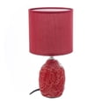 thumbnail image 1 of Lampe De Table En Céramique Avec Plaquette D'Ombrage Rouge, 1 of 3