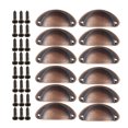thumbnail image 4 of 12Pcs/Set Vintage Shell Shaped Metal Cabinet Pull Handles Hardware Accessories, 4 of 8