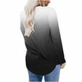thumbnail image 3 of FAIWAD Womens Long Sleeve Ribbed Tunic Tops Round Neck Loose Side Split Button Decor T Shirts, 3 of 5