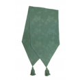 thumbnail image 1 of Chemin de Table Nervuré 13 x 72 Po avec Pompons, Vert Chasseur, 1 of 1
