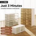 thumbnail image 3 of Intexca Shoe Box with Magnetic Door, 8-Tier Portable Storage Organizer (16 Mid Grids - Brown Door), 3 of 5