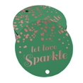 thumbnail image 1 of Inkdotpot Pack Of 100 Let Love Sparkle Wedding Favor Paper Tags Craft Real Rose Gold Foil Hang Tags, 1 of 6