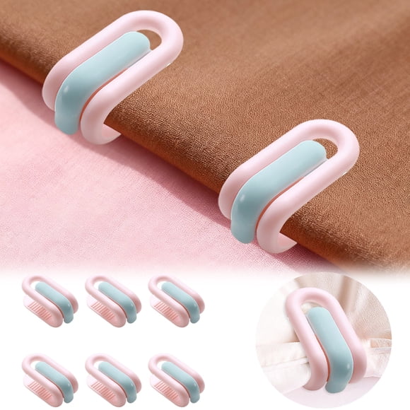 Pinces de Fixation Sécurisées pour Housse de Couette pour Literie, Courtepointe, Couverture et Supports de Textiles de Maison 6 Pcs