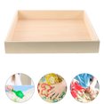 thumbnail image 2 of Plateau de Sable pour Enfants Bac à Sable en Bois Activités Intérieures Extérieures Bac à Sable Jouet pour Enfants Extérieur Intérieur Bac à Sable Plateau de Sable (L), 2 of 9