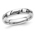 thumbnail image 1 of Sterling Silver Enameled Live Laugh Love Band Ring, 1 of 4