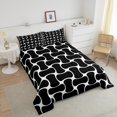 thumbnail image 4 of Erosebridal Contemporary Geometric Bedding King Comforter Set, Abstract Black White Down Comforter Microfiber 3 Pieces, 4 of 8