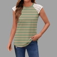 thumbnail image 2 of fatyb Camisoles Rayées pour Femmes en Dentelle Sans Manches T-Shirts Col Rond Tunique Décontractée Ample Blouses d'Été, 2 of 5