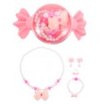thumbnail image 1 of 1 Ensemble Collier Nœud Papillon Fille Perles Bijoux Enfants Jeu d'Imitation Bijoux Enfants Fournitures de Déguisement, 1 of 8