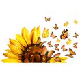thumbnail image 1 of CEHVOM One-meter Wall Sticker Plant Sunflower Butterfly Wall Sticker Background Wall Window Room Decoration Wall Sticker Self-adhesive Wall Sticker Clearance, 1 of 7