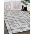 thumbnail image 3 of Ahgly Tapis d'Intérieur Lavable en Machine Carré Transitionnel Gris Canon, 6 Pieds Carré, 3 of 7