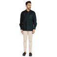 thumbnail image 2 of Bestman Solid Formal Button Down Shirt For Men Long Sleeve With Patch Pocket Business Wear, 2 of 7
