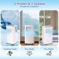 thumbnail image 4 of Portable Air Conditioner 10000 BTU, 3-in-1 Mobile Cooling Dehumidifier Fan, LED Display, Remote Control, Compact Standing Unit for 560 Sq.Ft, 4 of 8