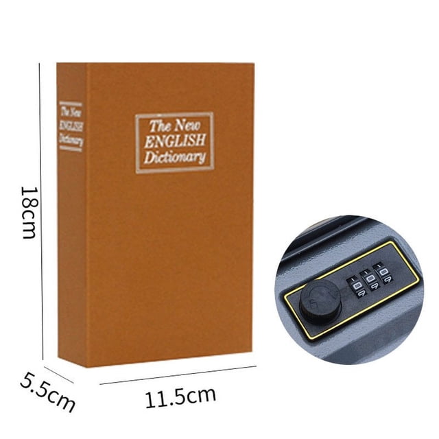 Dictionary Mini Safe Box Book Secret Security Safe Password for Kid Gift Durable