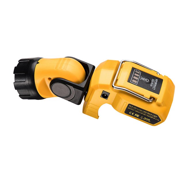 Cordless Flashlight Powered by Li-Ion Battery for DeWalt 12V MAX Li-Ion Battery, Spotlight for Outdoor, Indoor